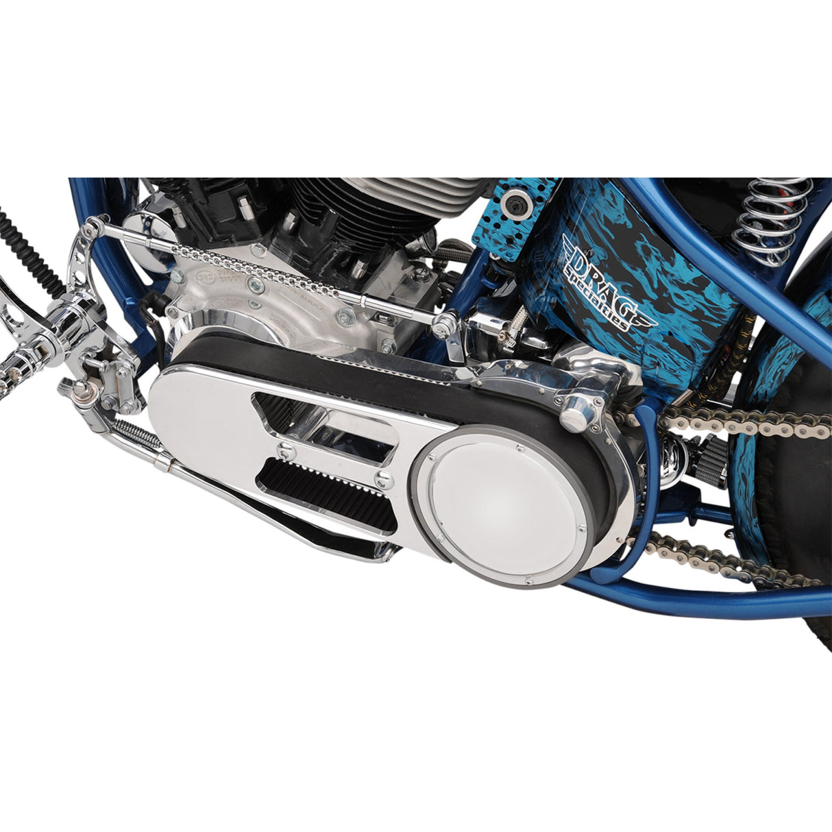 Belt Drives LTD. 2" Open Belt Drive Kit 2" Polished - SH-500 For Harley Touring / Super / Low / Electra Glide 1970-1978