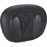 MUSTANG 0822-0646 88450DC Deluxe Sissy Bar Pad diamond - dark cherry stitch - flt/flh '23-'25