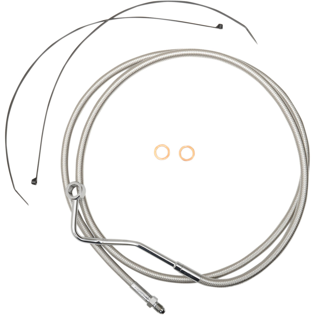 Magnum Shielding Designer Series ABS-Specific Mid Brake Line Kit ABS Polished Stainless - AS57015 For Harley Touring 2014-2026