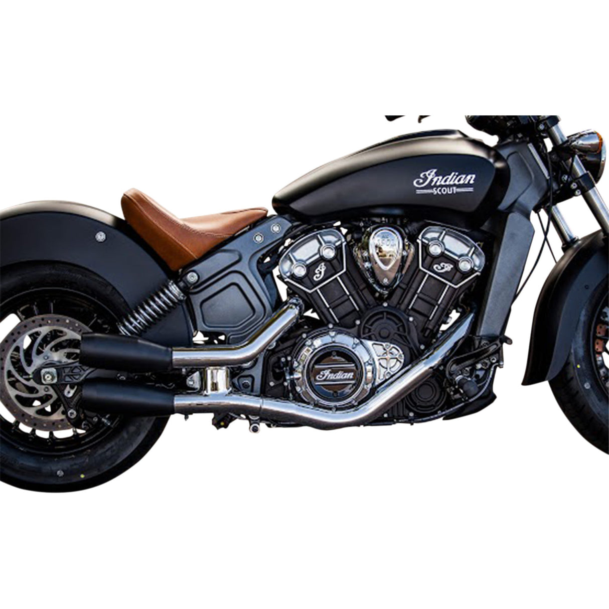 Trask Slip-On Mufflers Black Scout - TM-3042BK For Indian Scout 2015-2022