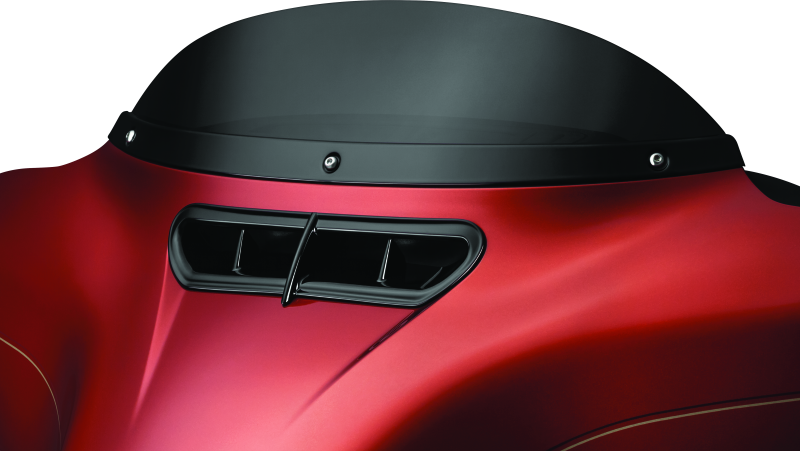 Kuryakyn 1389 Smooth Windshield Trim 14-Up Touring Gloss Black