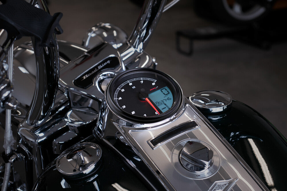 Koso North America 28-61049 BA072110 HD-05 4.5" GAUGE BLACK BEZEL `04-17FXD 04-10FXST 04-13FLHR