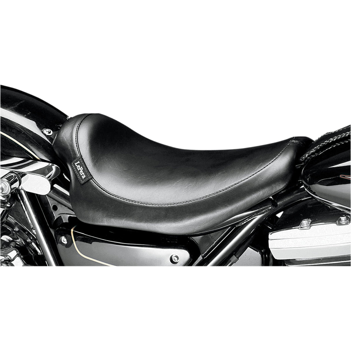 LePera Silhouette Solo Seat Smooth Black - L-858 For Harley 1982-1994
