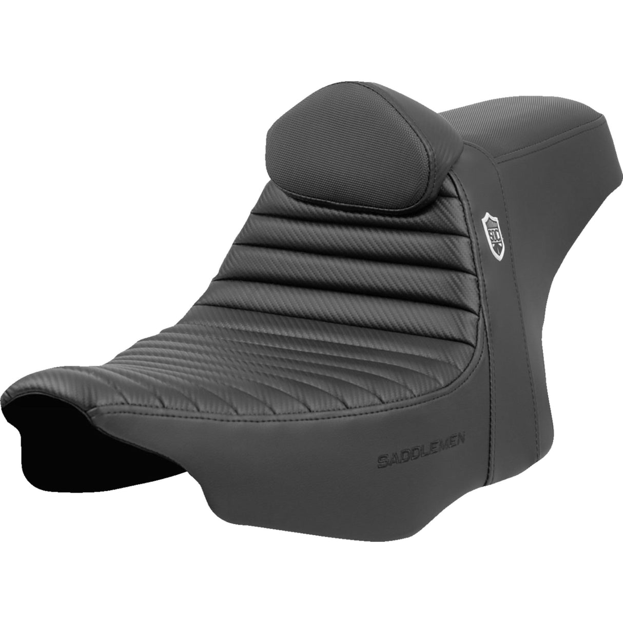 Saddlemen Pro Series SDC Performance Grip Seat Pro Series SDC Performance Seat Tuck-N-Roll W Backrest FLH FLT - SC82307TB For Harley Touring 2023-2026