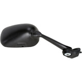 EMGO 0640-0708 20-57901 OEM-Style Replacement Mirror Mirror - Side View - Oval - Black - Right