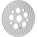 Drag Specialties Polished Stainless Steel Drilled Brake Rotor Front 11.8" Touring Trike For Harley Touring 2008-2016