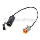 Namz V-Twin Softail Power Port With Dust Cover (for Can Bus Models) - NOB-PPCB For Harley Softail Fat Boy Lo 2011-2017