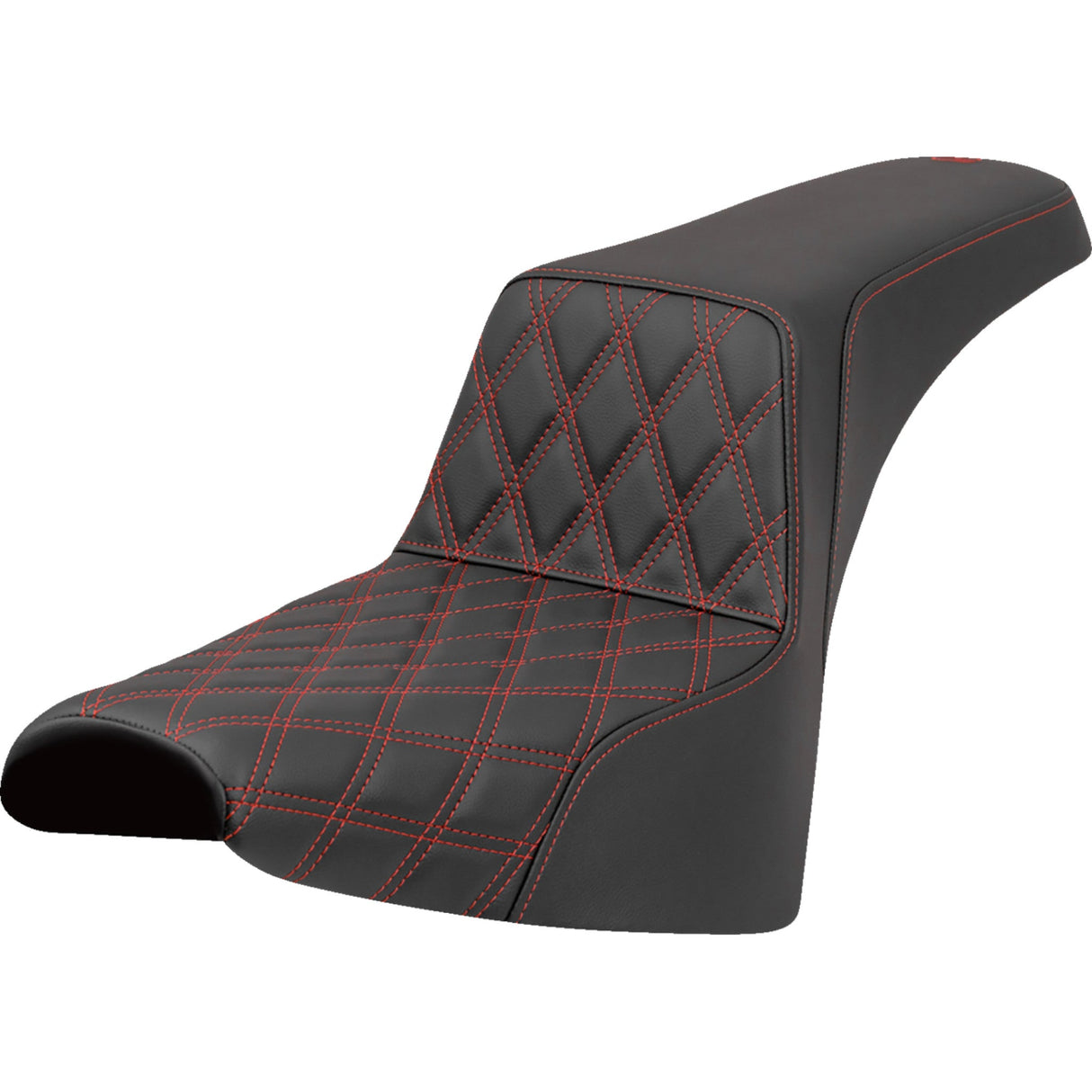 Saddlemen Lattice Stitch Step-Up Seat Front Red Stitch - 8183017204 For Harley Softail 2018-2023