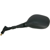 EMGO 0640-0704 20-55232 OEM-Style Replacement Mirror Mirror - Side View - Oval - Black - Left
