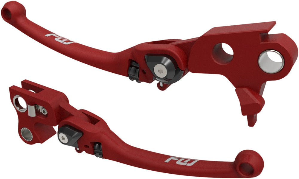 Flo Motorsports 122-0800 HD-807BLK MX STYLE LEVER SET BLACK `96-17 FXD
