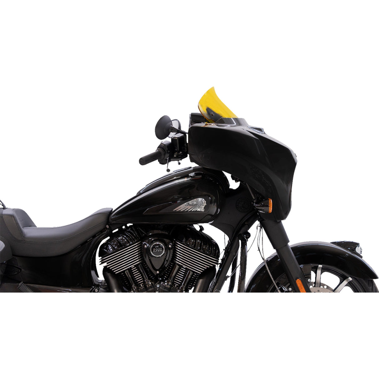 Klock Werks Kolor Flare® Windshield 10" Yellow - KWW-04-0638 For Indian 2014-2026