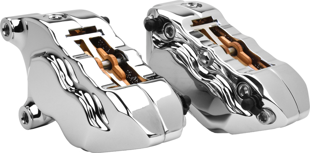 Hawg Halters Inc 750-04010 FKDDCC5018 4 PIST FRONT DUAL CALIPER KIT CHROME W/ 11.8" ROTOR