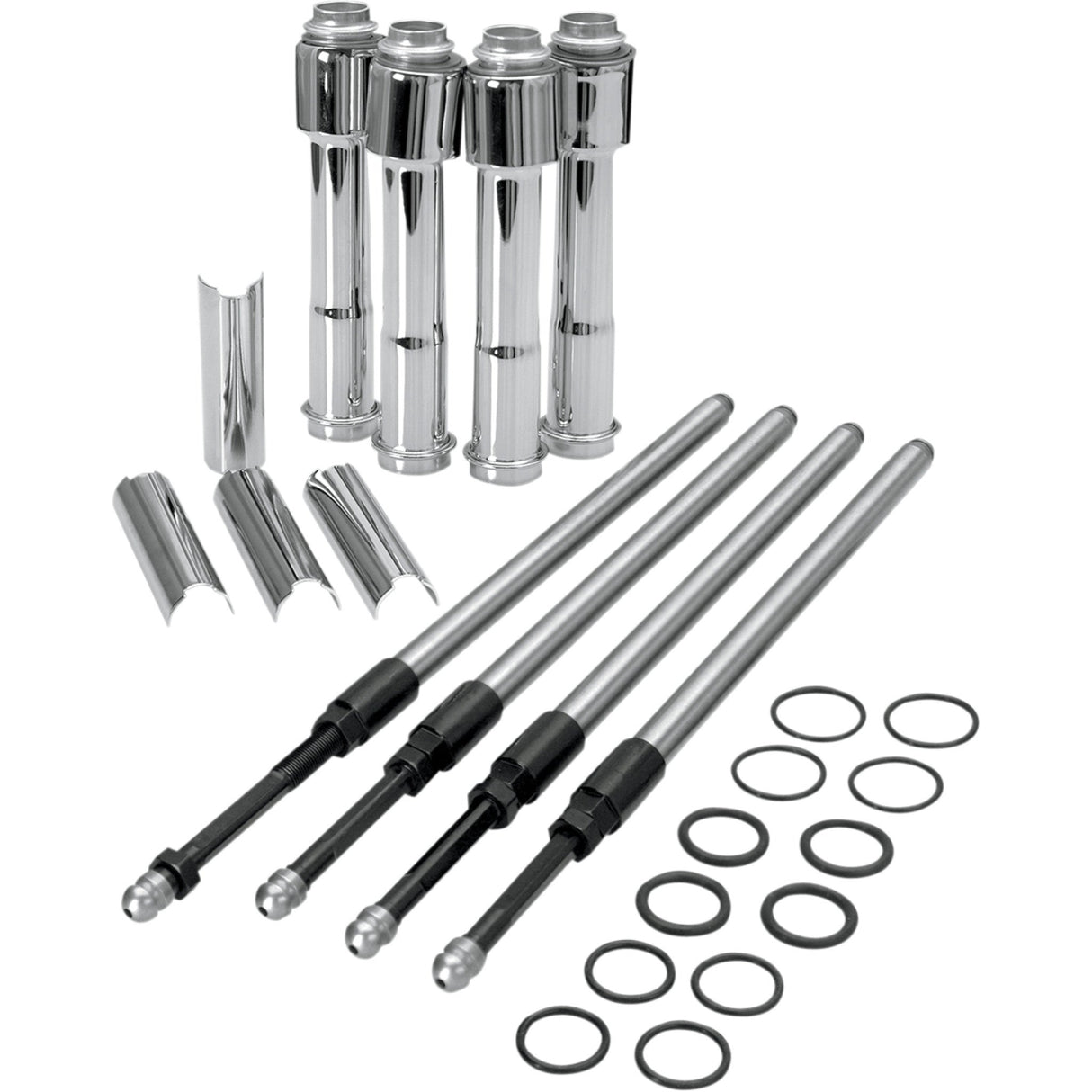 S&S Cycle Quickee Pushrod Kit With Chrome Covers - 930-0023 For Harley Sportster 1991-2020