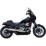 S&S Cycle 2-Into-1 Qualifier Exhaust System 50-State Silver Softail - 550-1103 For Harley Softail 2018-2024