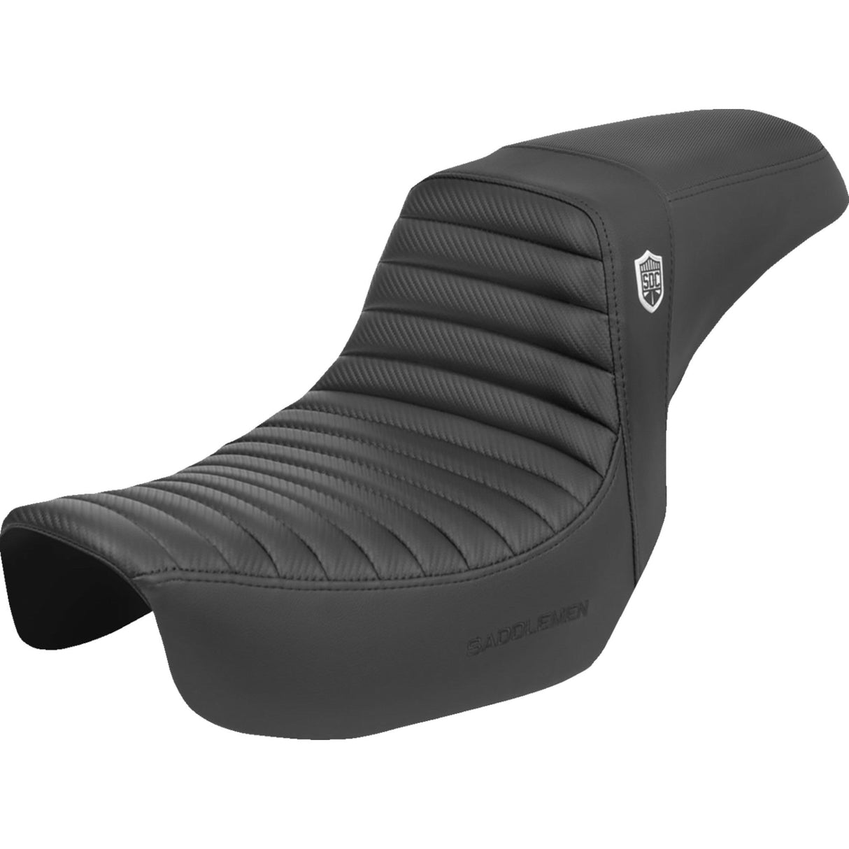 SADDLEMEN 0802-1649 SC80604T Pro Series SDC Performance Grip Seat - w/o Backrest - Tuck-n-Roll/Carbon Fiber - Gripper - Dyna '06-'17