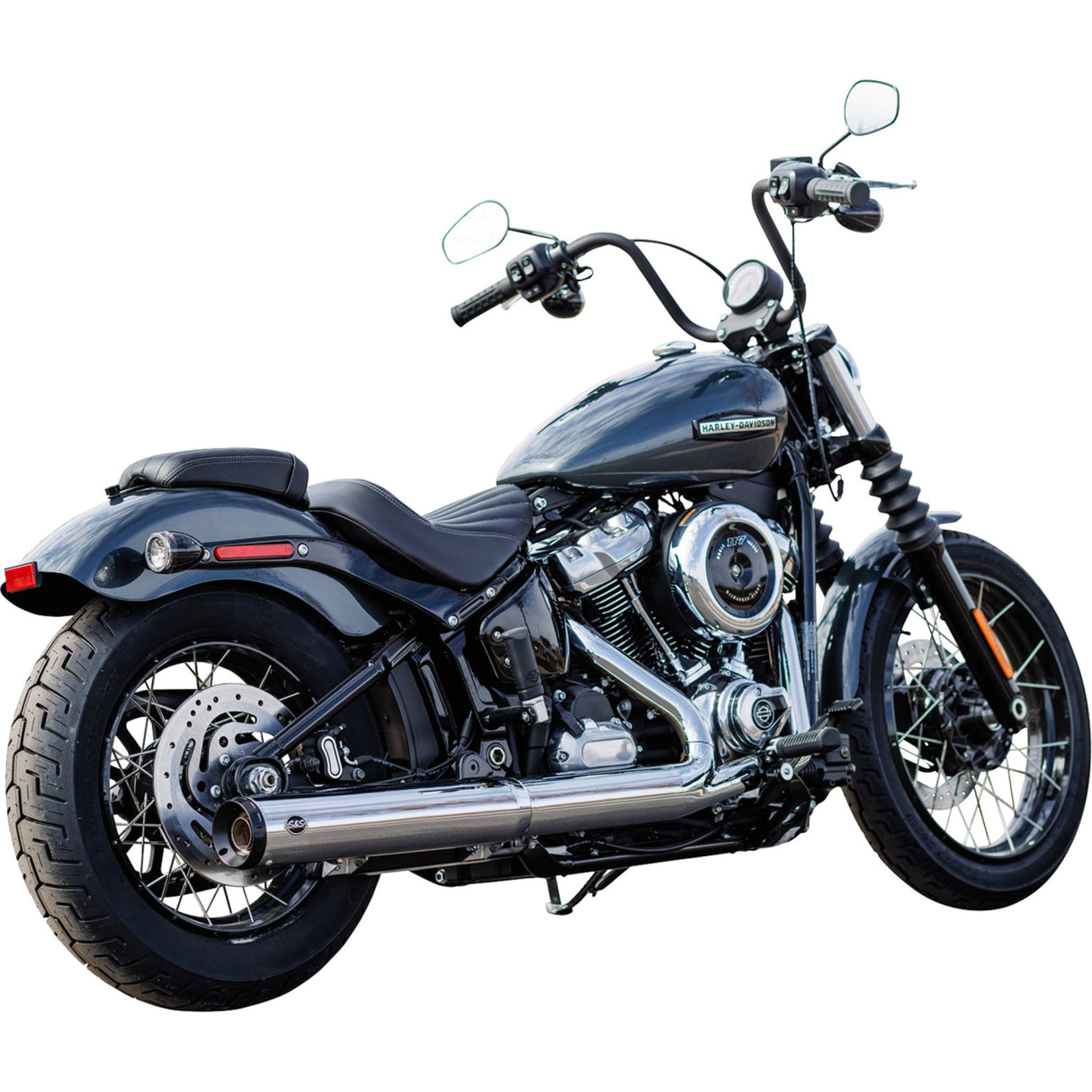 S&S Cycle Grand National Slip-On Muffler 50 State 4" Chrome M8 Softail - 550-1160 For Harley Softail 2025