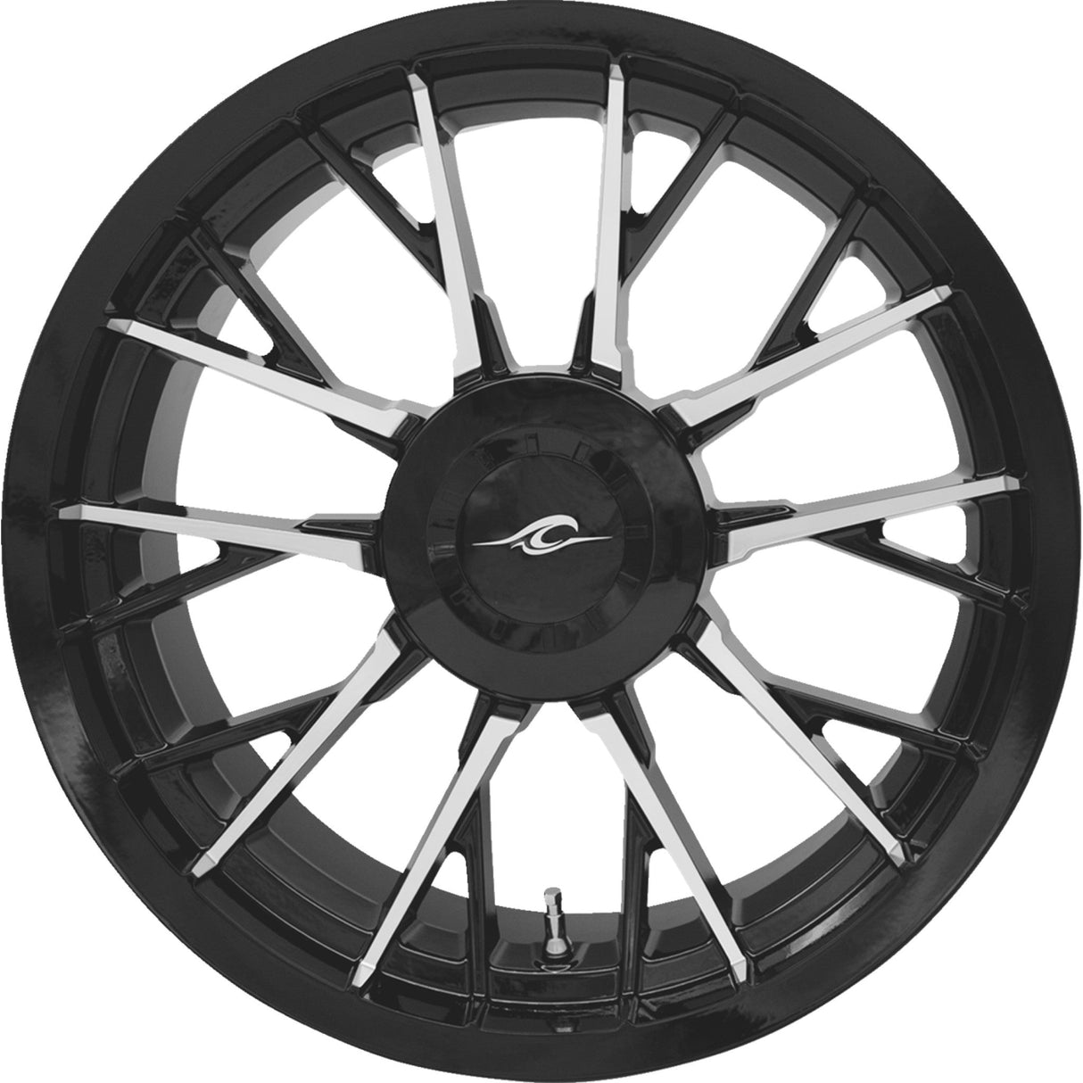 COASTAL MOTO 0202-2280 3D-MAR-187T-BM Marlin 3D Rear Wheel for Trike Wheel - Marlin 3D - Rear - Black Cut - 18x7 - Trike