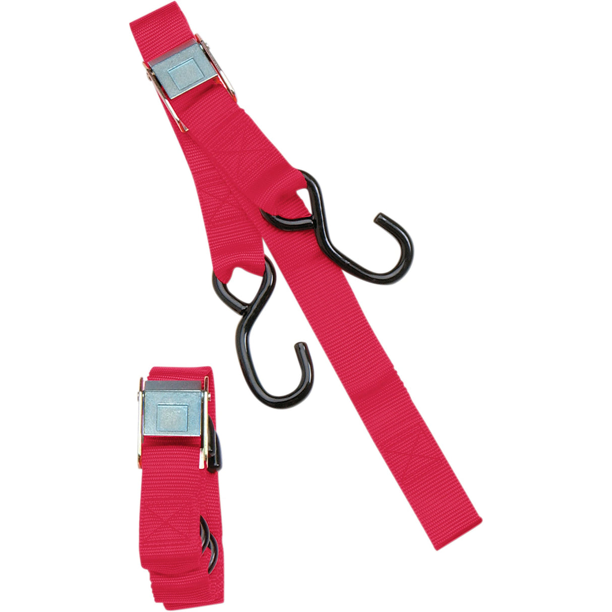 PARTS UNLIMITED TD00100 1-1/2" Heavy-Duty Cam Buckle Tie-Downs with Built-In Assist Heavy-Duty Cam Buckle Tie-Downs - 1-1/2" x 6' - Red