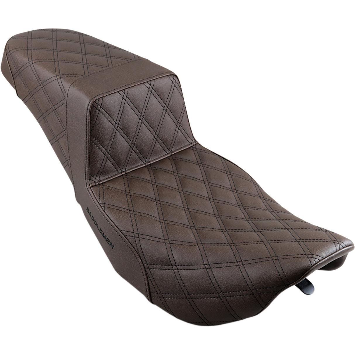 Saddlemen Step-Up Seat — Full Lattice Stitch Brown - 897-06-175BR For Harley Touring 1997-2007
