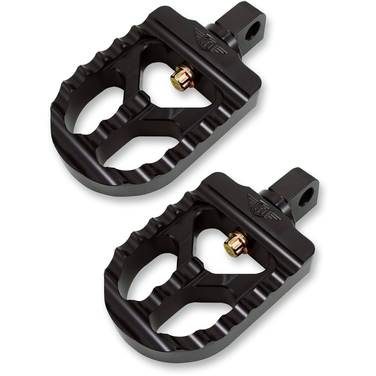 JOKER MACHINE 1620-0708 08-57-1 Adjustable Serrated Billet Footpegs Adjustable Serrated Short Footpegs - Black