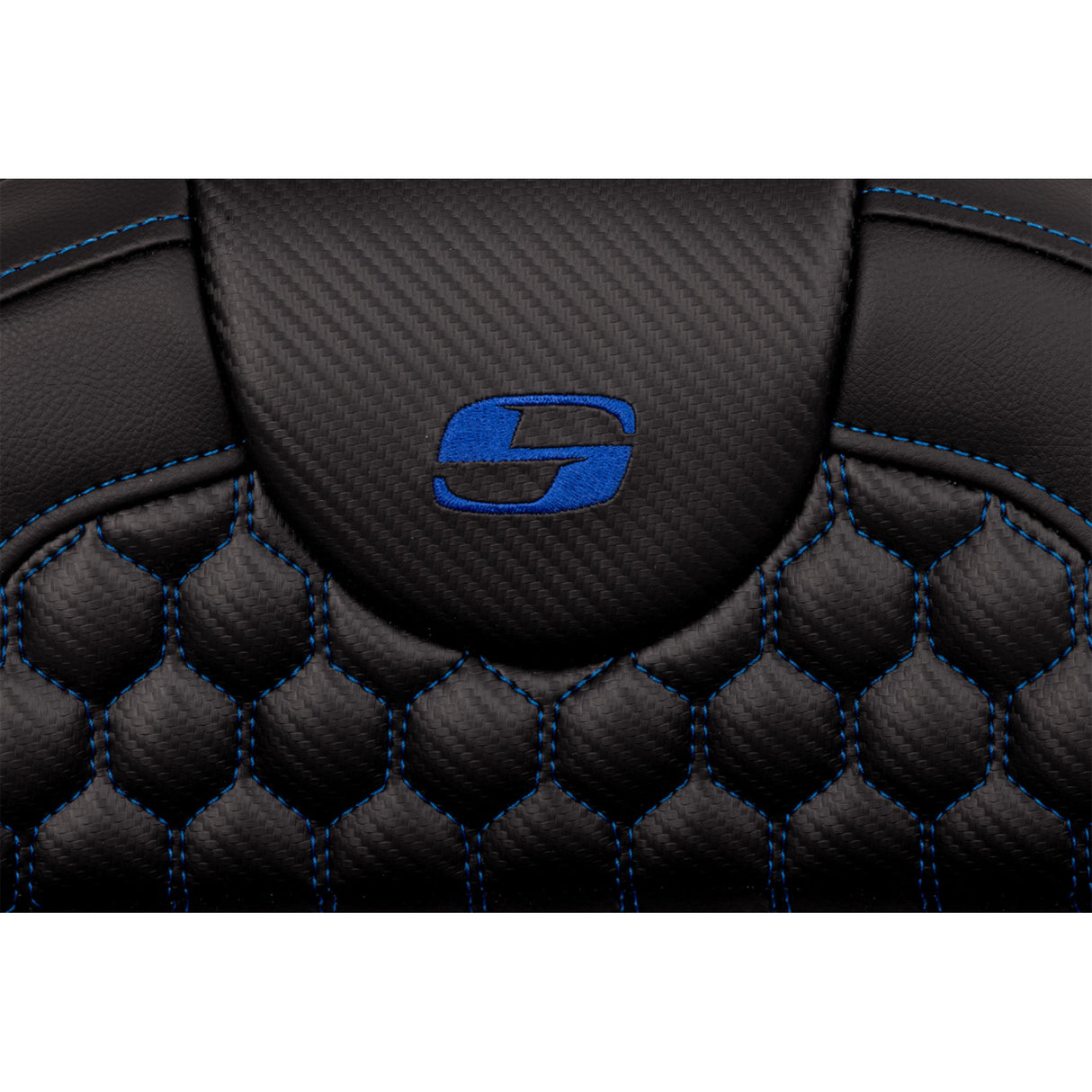 Saddlemen Honeycomb Roadsofa™ Seat Honeycomb Blue Stitch Extended Reach Without Backrest - 808-07B-19001 For Harley Touring 2008-2025