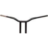 LA CHOPPERS 0601-4929 LA-7337-10B Kage Fighter Welded Straight-Riser Handlebar - One Piece - 10" - Black