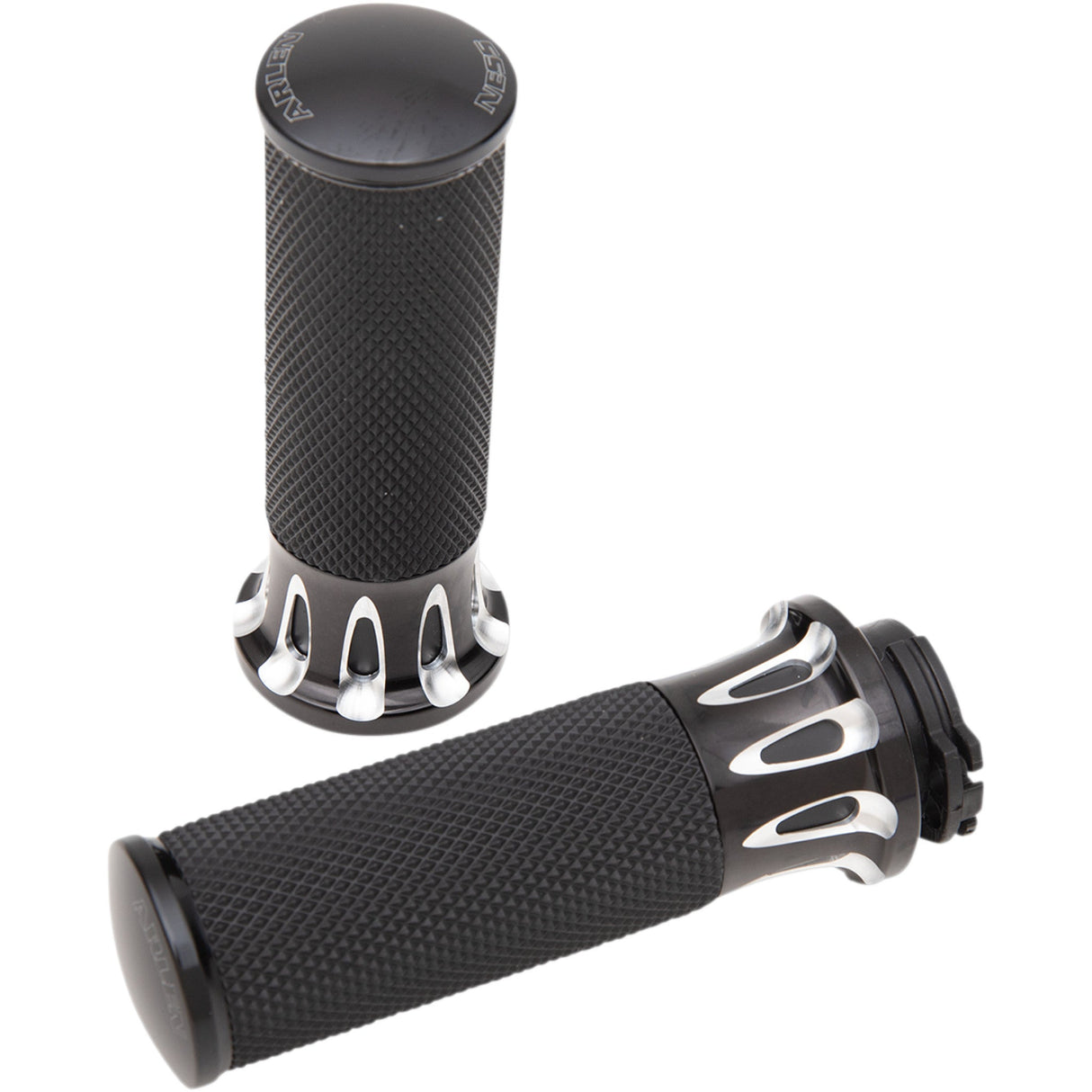 Arlen Ness Fusion Deep Cut Grips Cable Black - 07-317 For Harley Motorcycles 1976-2022