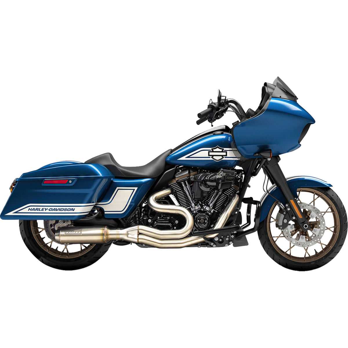 Bassani Xhaust Super Bike 2-Into-1 Exhaust System - 1F98SS For Harley Touring 2017-2026