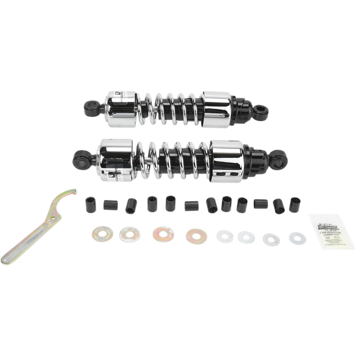 PROGRESSIVE SUSPENSION PS4206C 412-4206C 412 Series Cruiser Shocks — Standard/Heavy Duty Shocks - 412 Cruiser Series - Chrome - 12.5" - Heavy Duty