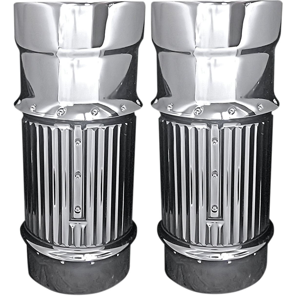 COVINGTONS 0411-0105 C1114-C Fork Leg Bells — Dimpled - Chrome - Dimpled