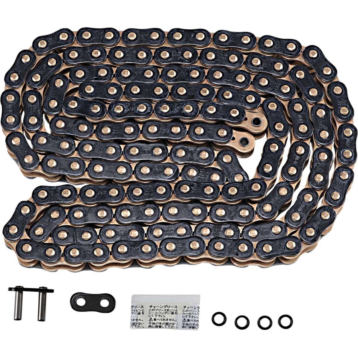 EK 1223-1486 525ZVX3-160KG 525 ZVX3 Extreme Sportbike Series Chain 525 ZVX3 - Sportbike Chain - 160 Links - Black/Gold
