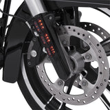 CIRO 0403-0137 43003 Forkini Lower Fork Leg Covers — with LED - Gloss Black - With LEDs