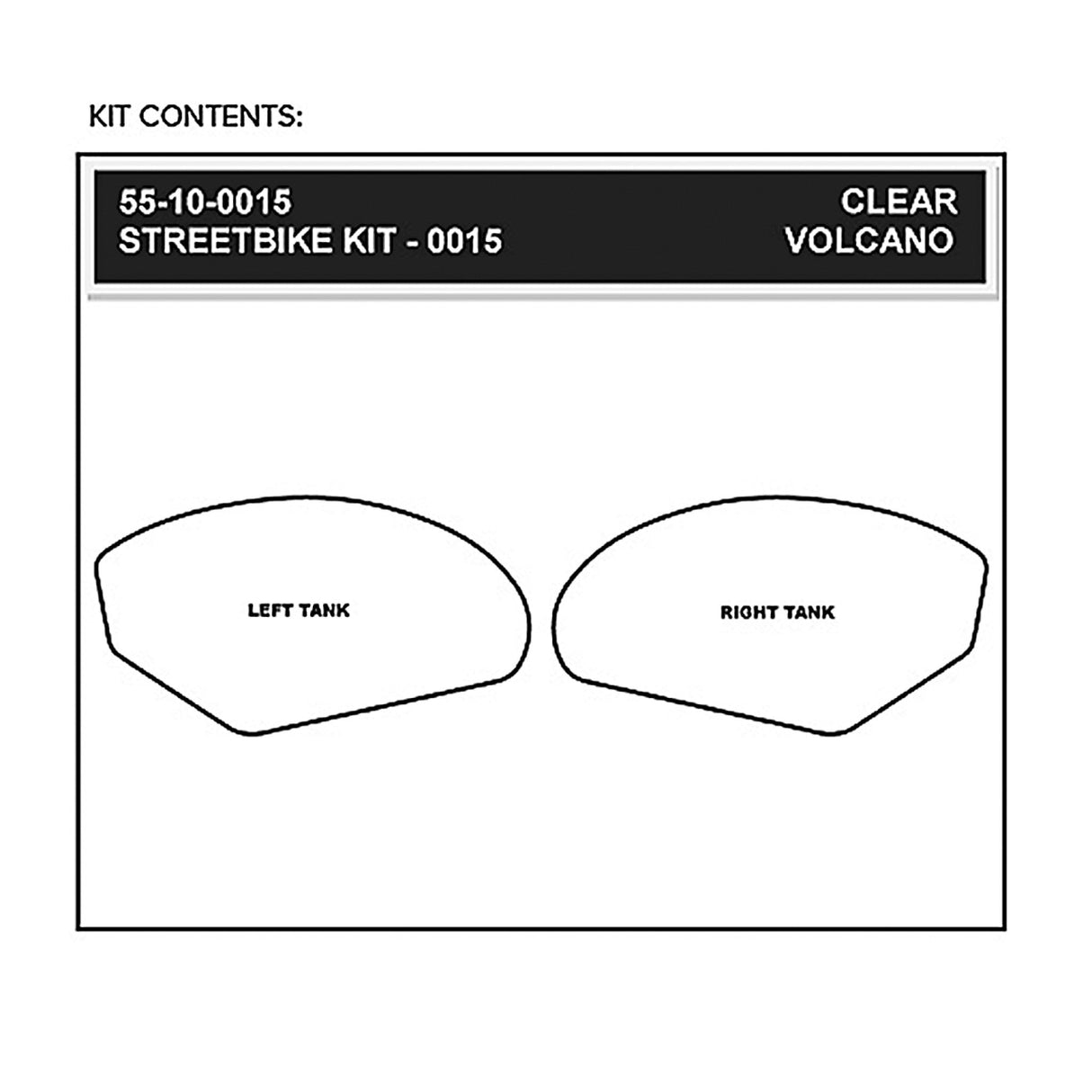 Stompgrip Sticker Kit - 55-10-0015C Honda RVT1000R / Super Hawk / VTR1000F Super Hawk 996 2001-2006
