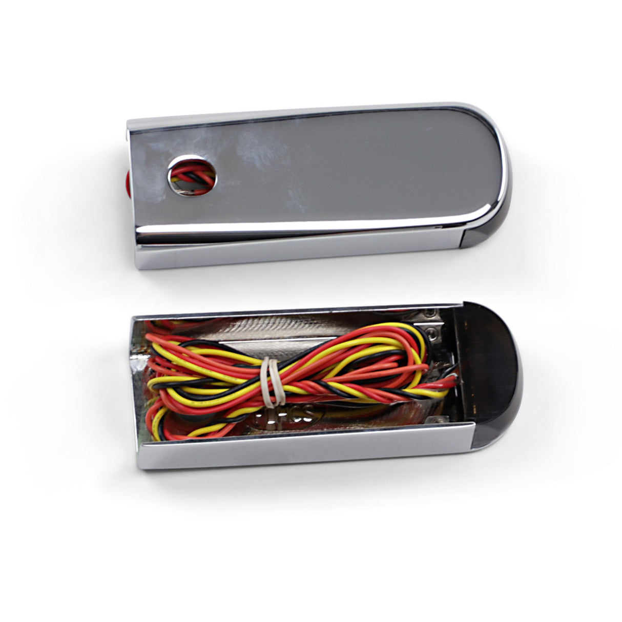 Alloy ART Fender Strut LED Marker Lights LED Smoke Red Chrome Flhc - SSL-BR-2C For Harley Softail 2018-2020