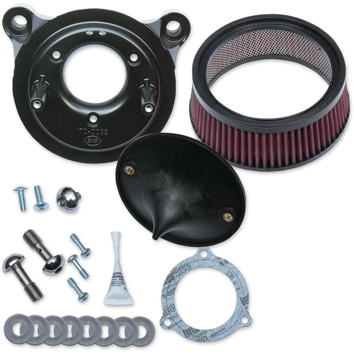 S&S Cycle Super Stock™ Stealth Air Cleaner Kit Black - 170-0301B For Harley Motorcycles 2008-2017