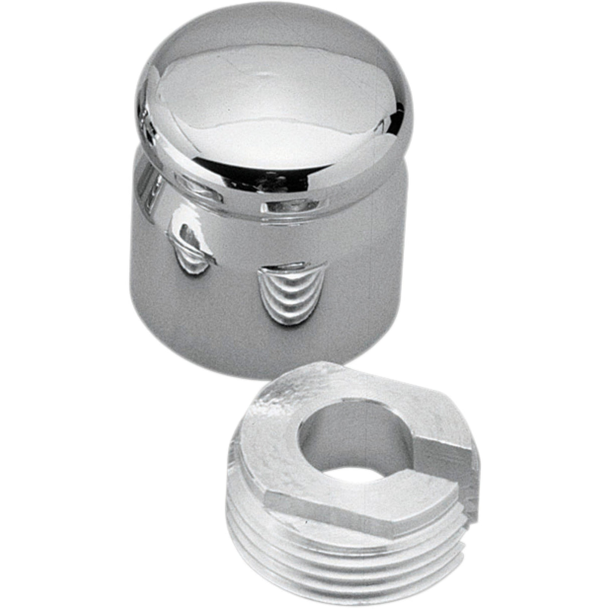 PRO-ONE PERF.MFG. DS-189140 200210 Chrome Billet Choke Cable Knob Cover Choke Knob Cover - Smooth