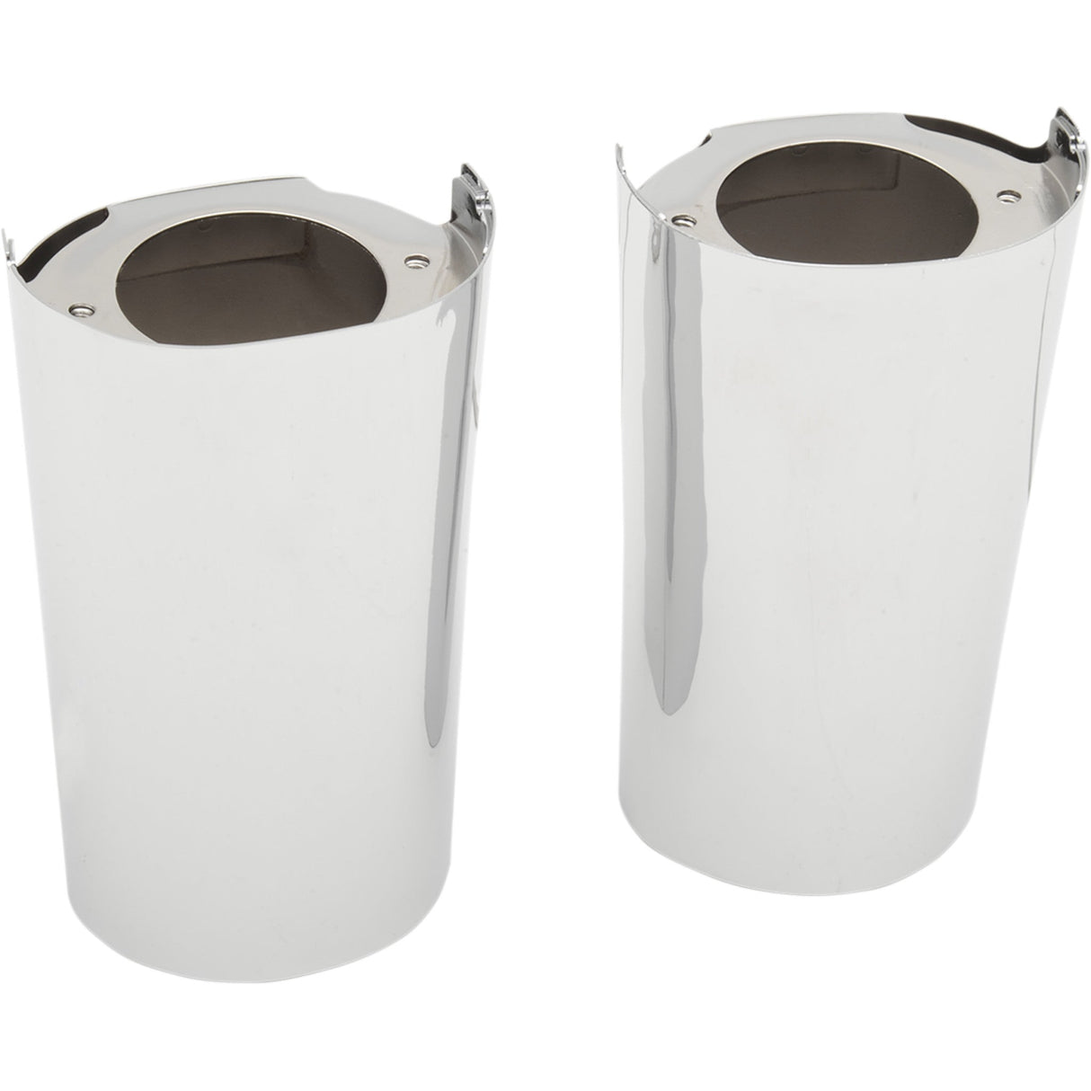 DRAG SPECIALTIES 0411-0117 Fork Slider Covers — Smooth Fork Slider Covers - Extended +2" (8.5") - Chrome