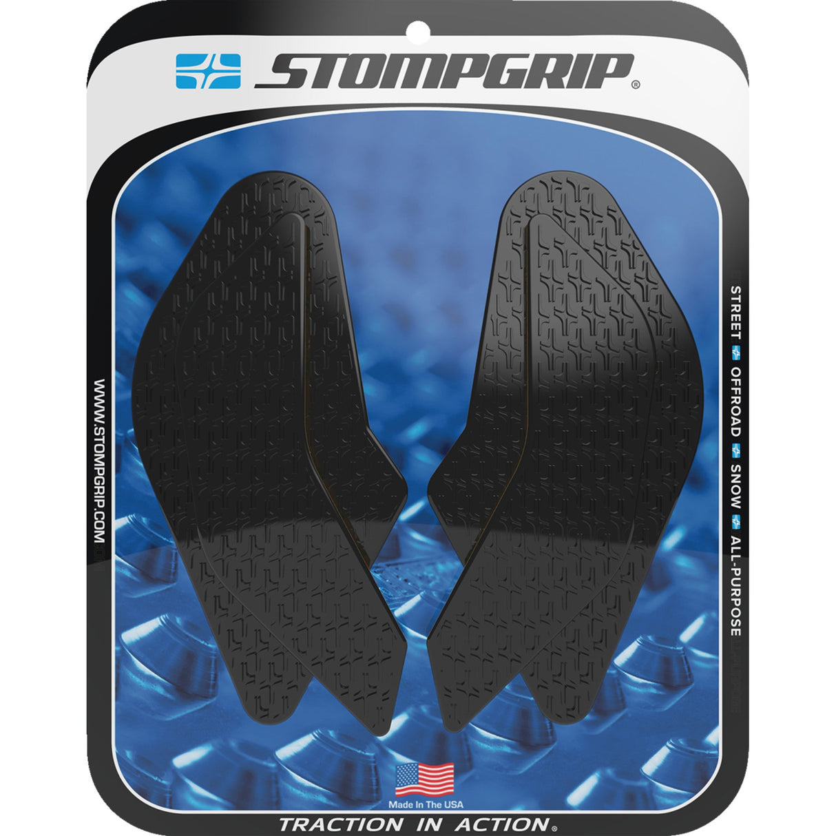 STOMPGRIP 4320-2694 55-14-0210B Icon Profile Traction Pad Tank Grips Traction Pad Tank Grips - Icon - Black - GSX-8R/S