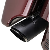 Vance & Hines Twin Slash Slip-On Muffler Black - 46672 For Harley Touring 2017-2026