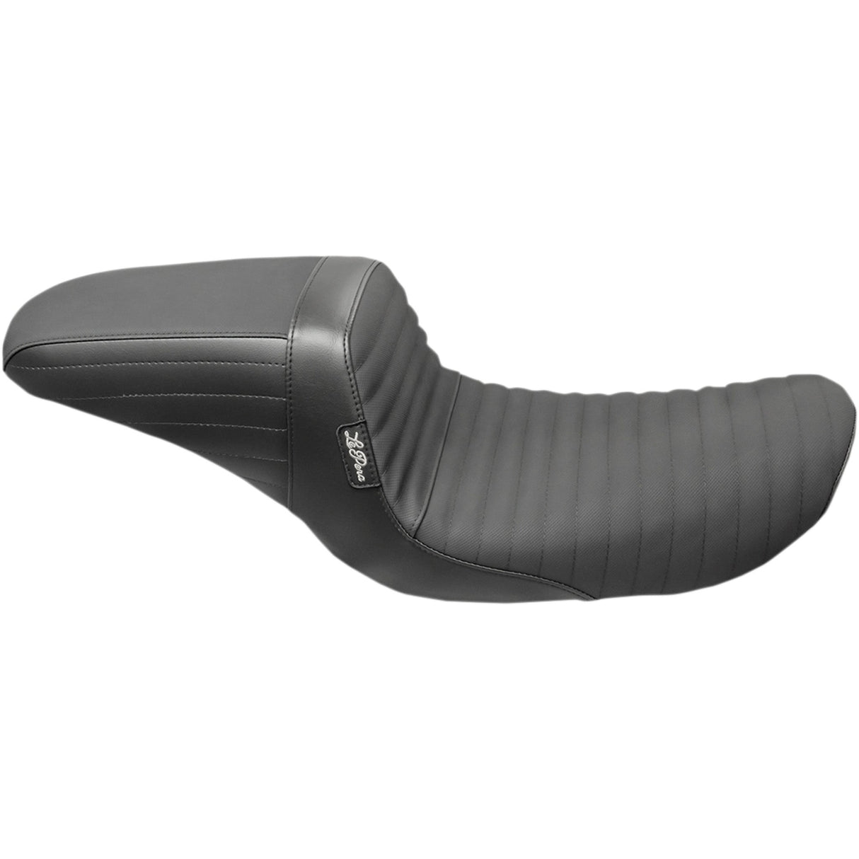 LE PERA 0803-0623 LN-591PTGP Kickflip Seat — Pleated w/Gripp Tape - Black - FXD '96-'03