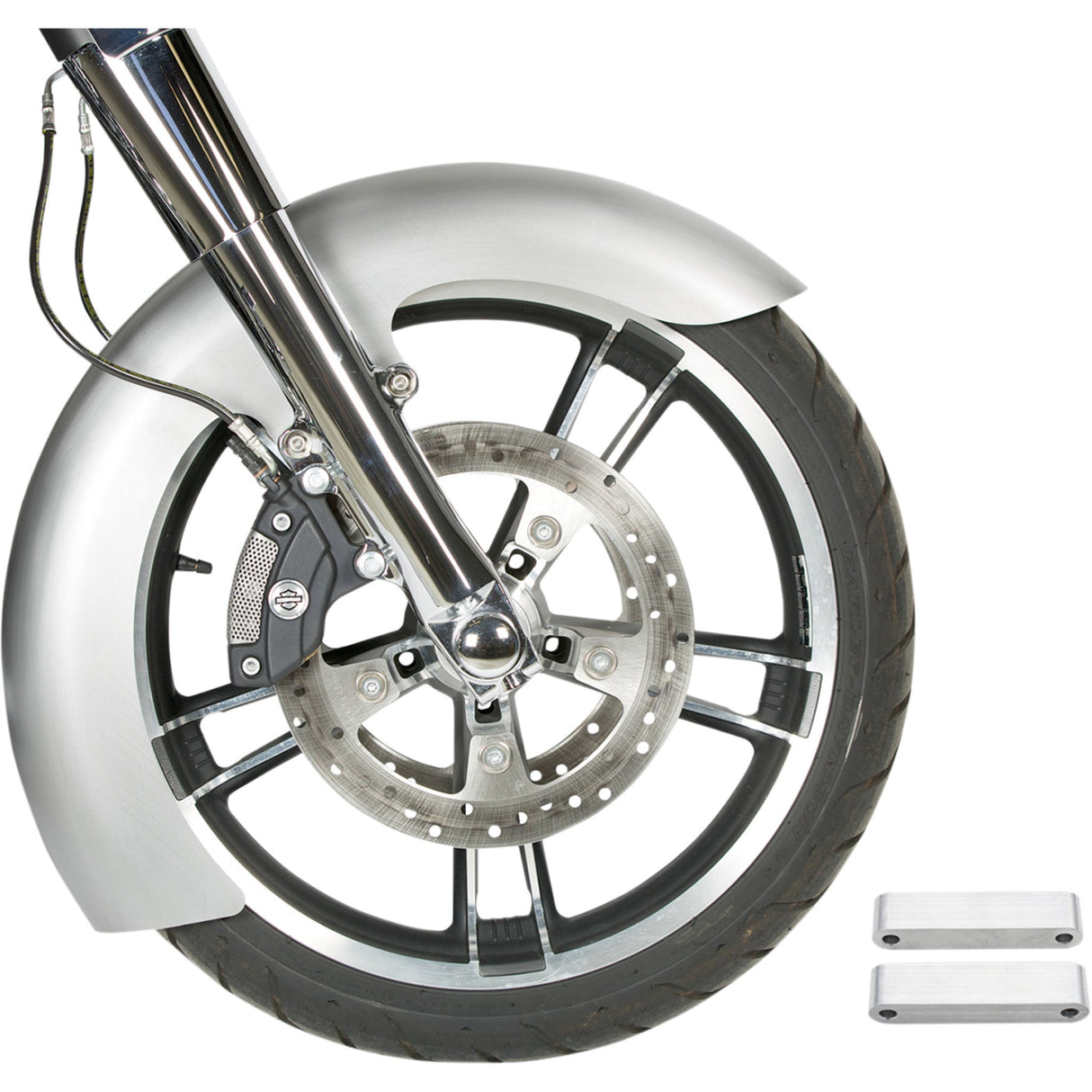 RUSS WERNIMONT DESIGNS 1401-0506 RWD-50137 Custom Dresser Front Fender - Custom Dresser Front Fender for 21" Wheel - Steel - LS-2 Style - 5.5" W x 43" L