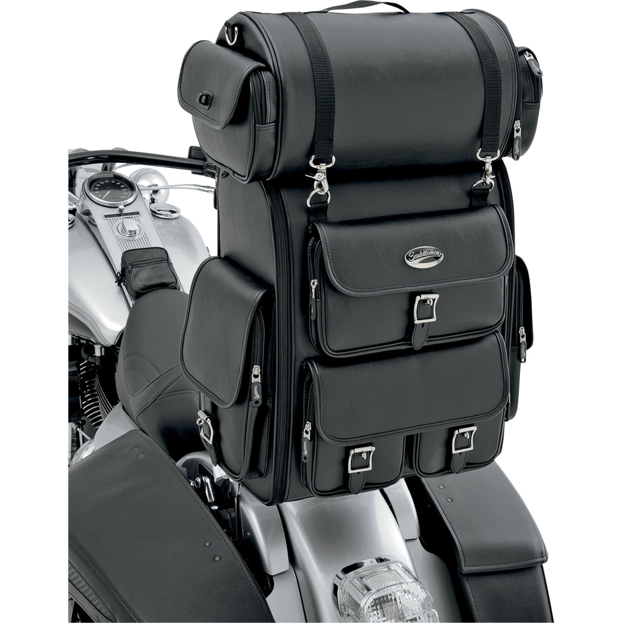 SADDLEMEN 3515-0096 3515-0096EX2200 Sissy Bar Bag with Roll Bag  Drifter
