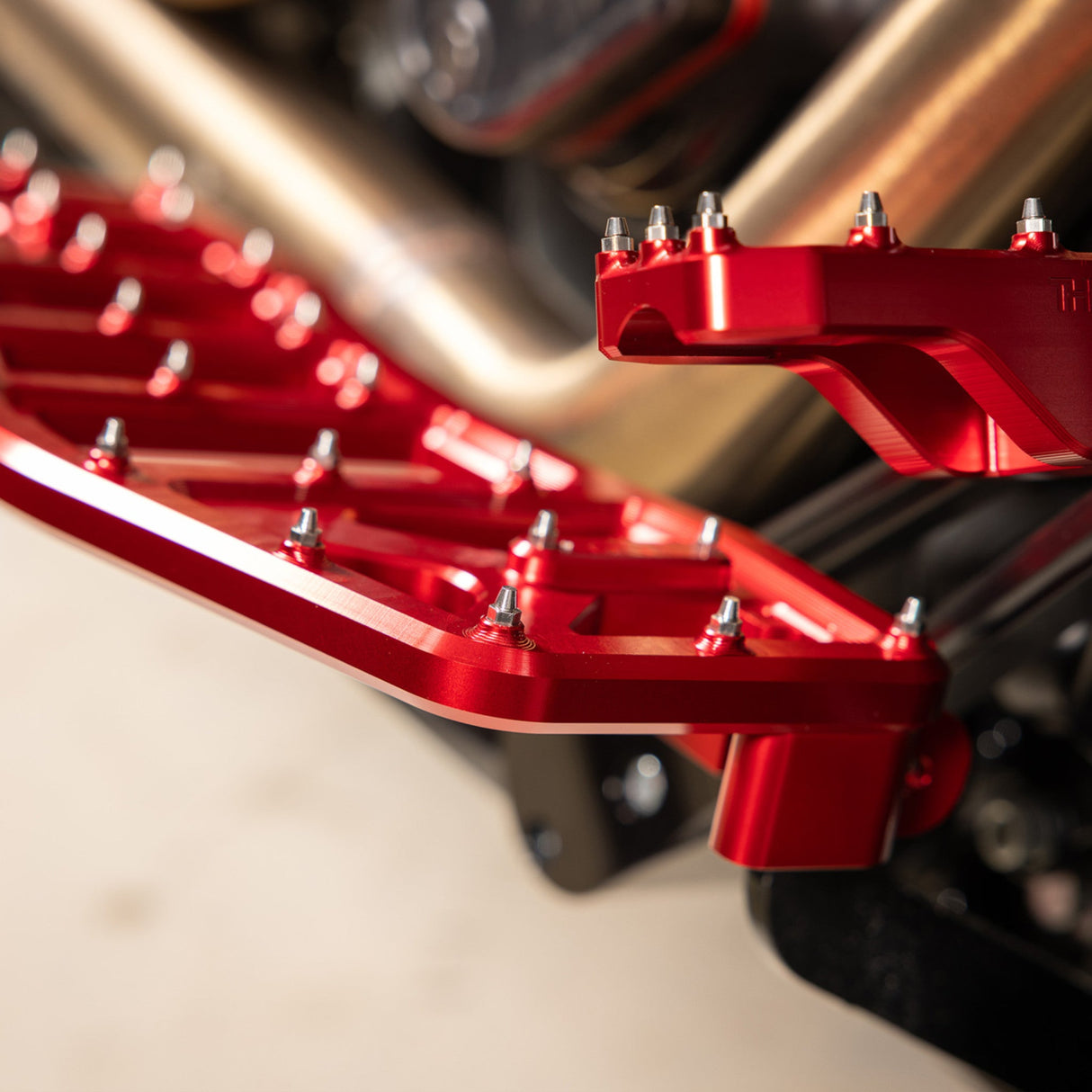 Thrashin Supply CO. Aggressor Floorboards Red - TSC-2219-2 For Harley Touring 1984-2026