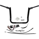FAT Baggers INC. 1-1/2" EZ Install Pointed Top Handlebar Kit 14" Black - 809114-B For Harley Touring 2008-2013