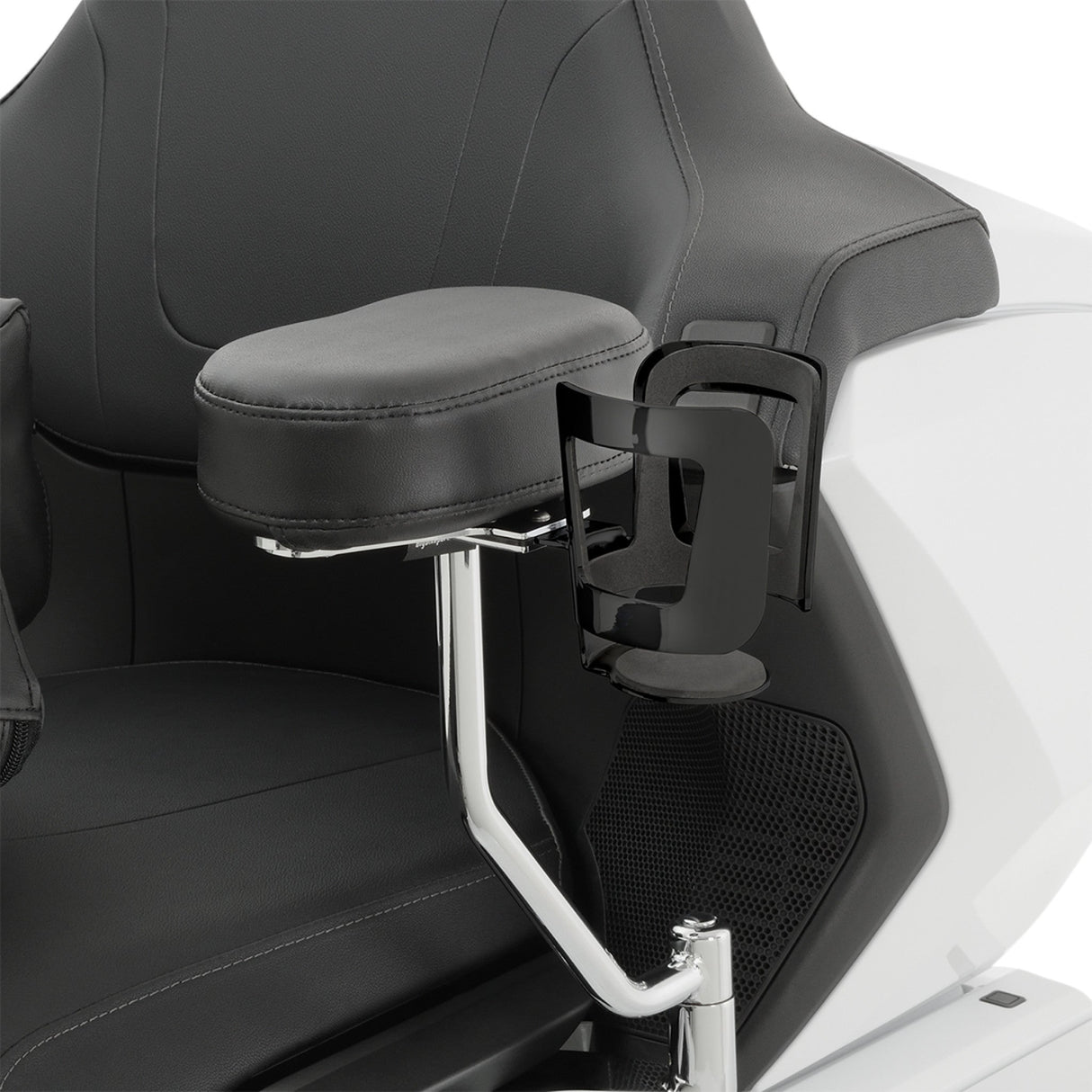 Show Chrome Passenger Beverage Holder Black - 52-836BK For Honda Motorcycles 1988-2024 | Can-Am Spyder 2010-2024