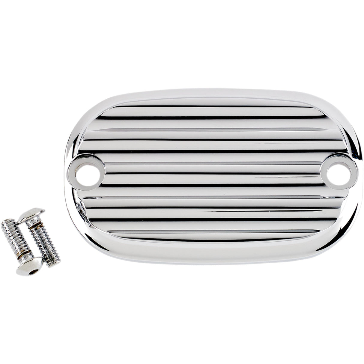 Joker Machine Master Cylinder Cover Finned Chrome - 08-01FN For Harley Motorcycles 1999-2017