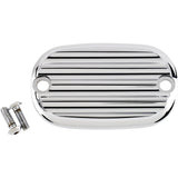 Joker Machine Master Cylinder Cover Finned Chrome - 08-01FN For Harley Motorcycles 1999-2017
