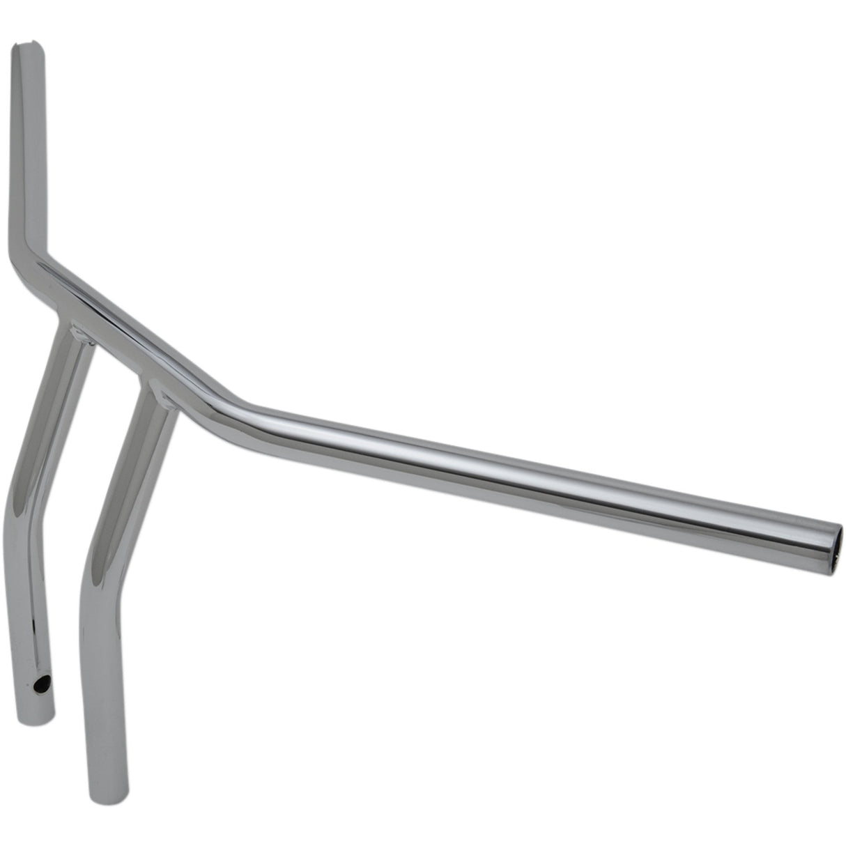 DRAG SPECIALTIES 0601-4230 1" T-Bar dimpled - curved - 10" - chrome