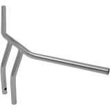DRAG SPECIALTIES 0601-4230 1" T-Bar dimpled - curved - 10" - chrome