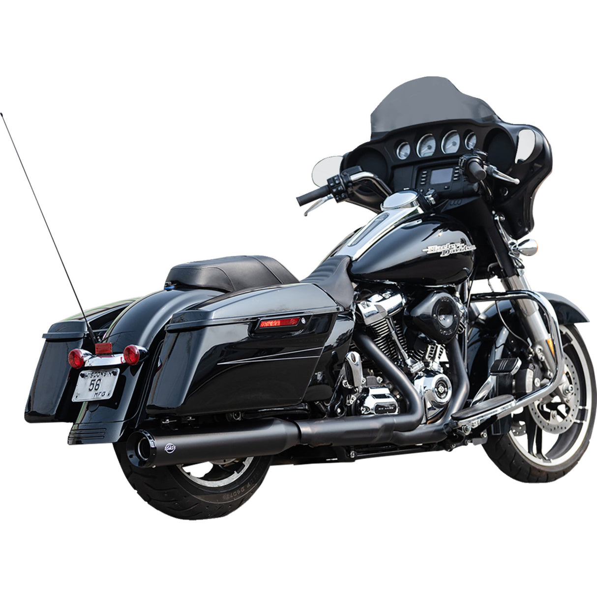 S&S CYCLE 1801-1849 550-1141 2-into-1 4-1/2" Swindler Muffler Kit black - m8 touring